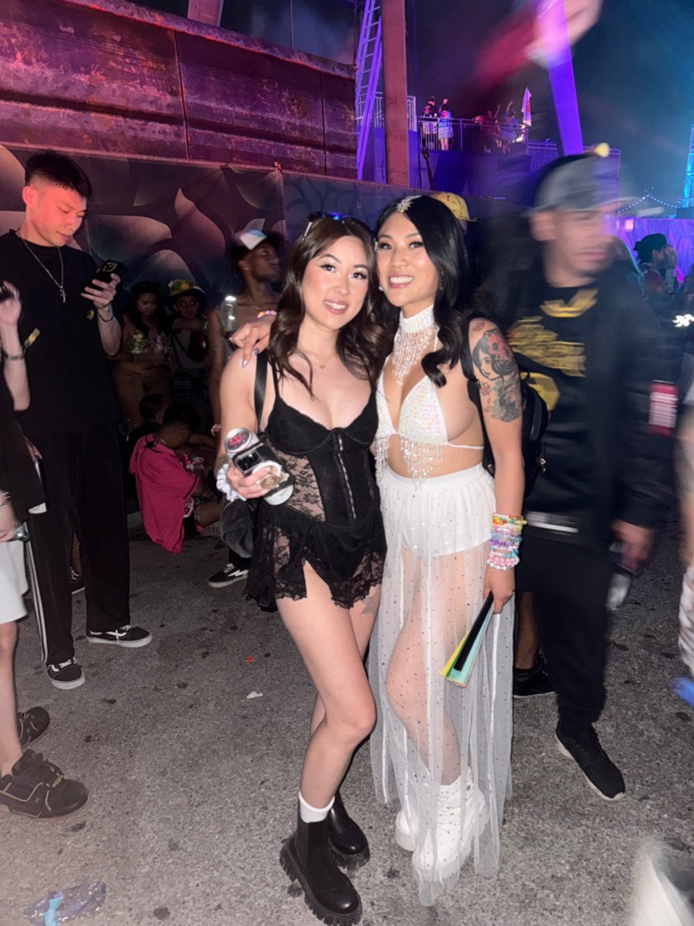 The Lumi Shop - Hand Stitched Sequin Bra Top & Choker in Techno Doll